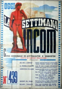 Plakat Heute Woche INCOM Cinegiornala Aktuelles Varietät Rom 1949 - Bild 1 von 1