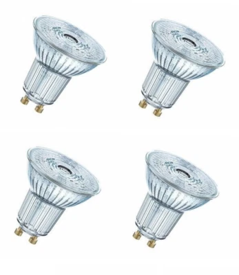 4x OSRAM LED STAR PAR16 Spot 5,5W = 50W GU10 dimmbar 36° EEK:F (Spektrum A-G) - Bild 1 von 2