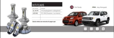 KIT CONVERSIONE LUCI LED ABBAGLIANTI ANABBAGLIANTIDIURNE DRL PER FIAT PANDA 2012 Foto 1 de 4
