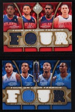 2009-10 SP Game Used Four on Fabrics Level 1 /65 Joe Johnson Acie Law Mike Bibby
