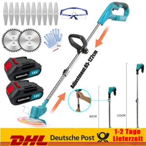 Für Makita Akku-Rasentrimmer DUR181Z Trimmer Li-Ion 18V 2x3,0Ah Akku Ladegerät - Bild 1 von 18