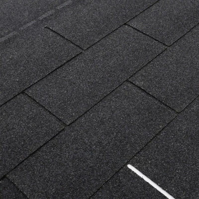 NEOHOME-FURNITURES 18PCS Felt Roofing Shingles Shed Asphalt Roof Shingle Tiles Black Summerhouse