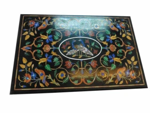 3'x2' Marble coffee dining Table Top stone pietra dura Inlay Handicraft antique - Picture 1 of 4