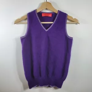 Maglione morbido viola vintage viola cashmere angora? Bambini piccoli 16" x 20" - Foto 1 di 7