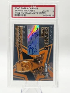 Pop 1 Shawn Michaels Wwe Auto Gem Psa 10 Topps Heritage Chrome Signed Heartbreak - Picture 1 of 2
