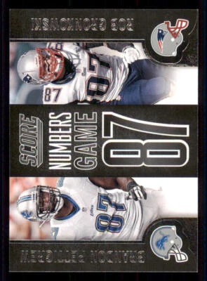 2014 Score Numbers Game #NG39 Brandon Pettigrew/Rob Gronkowski - Image 1 of 2