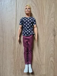 Barbie Ken Fashionista Doll - Mattel 2016 Polkadot Top - Picture 1 of 8