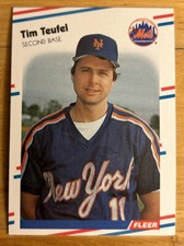 1988 Fleer Tim Teufel Baseball Card #152 Mets Second Base High-Grade NM O/C