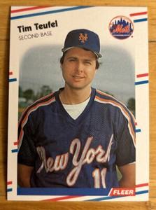 1988 Fleer Tim Teufel Baseball Card #152 Mets Second Base High-Grade NM O/C