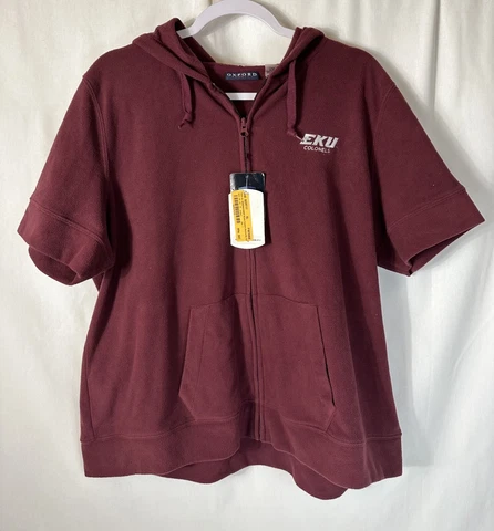 NCAA  Eastern Kentucky Colonels Adult Short Sleeve Full Zip Fleece Hoodie (XL) Cover