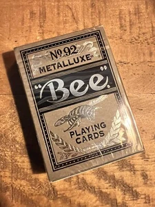 Sold Out! Ltd SILVER Bee Metalluxe Playing Cards Foil Diamond Back 🔟❤️ Limit 1 - Picture 1 of 4