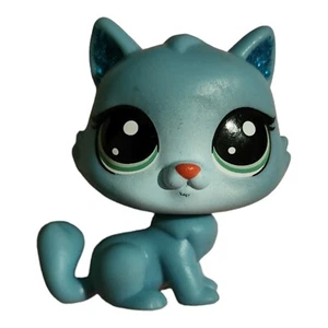 Littlest Pet Shop #S13 Radiant Bluepaws Blue Glitter Ears Green Dot Eyes Ser 2 - Picture 1 of 3