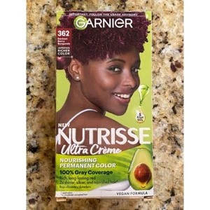 Garnier Nutrisse Ultra Creme Hair Color 362 Raspberry Jam Dark Burgundy Permant - Picture 1 of 6
