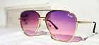 Quay & Lizzo Starry Eyed 125 Sunglasses Gold metal  frame good condition