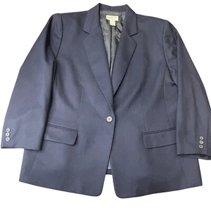 Pendleton Schurwolle Blazer Jacke Navy 100% Wolle Made in USA 90s Vintage - Bild 1 von 16