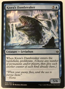 Magic The Gathering Kiora's Dambreaker War of the Spark 058/264 regular común - Imagen 1 de 1