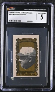 1963 Bazooka All-Time Greats #27 Wilbert Robinson Brooklyn Dodgers - CGC 5 Ex  - Picture 1 of 2