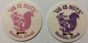 Gorra de leche vintage rosa púrpura US Is Nuts Squirrel Honolulu Hawaii X2 POG 1993 NUEVA - Imagen 1 de 2