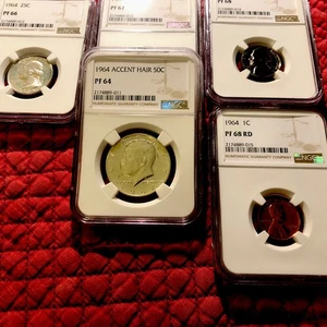 1964 NGC Graded Silver Proof Set With Kennedy ACCENTED HAIR! - Picture 1 of 1