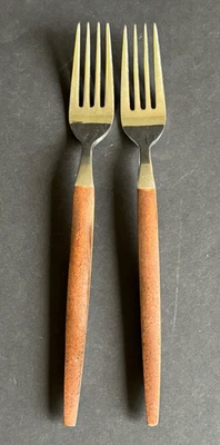 Juego de 2 tenedores de cena de acero inoxidable forjados muffin canoa Ekco Eterna de colección Japón MCM Foto 1 de 4