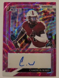2022 Leaf Pro Set Cameron Cam Ward Pink Wave RC Auto 14/20 NFL Draft Titans - Picture 1 of 2