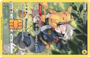 Pikachu TG05_TG30 Holographic Vinyl Credit Card Sticker - Picture 1 of 3