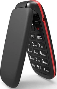 USHINING Telefono Cellulare GSM Sbloccato Pulsante Grande Facile da Usare, NERO - Foto 1 di 8