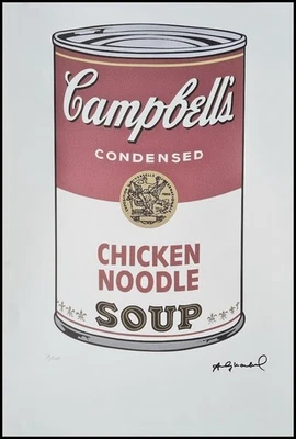 ANDY WARHOL * Campbells Chicken Noodle Soup * signed lithograph*limited # xx/100 - Bild 1 von 4