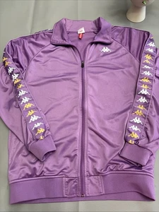 Kappa Jacket Mens Large Labender Full Zip Track Top Logo Retro Athletic 9901 - Picture 1 of 6