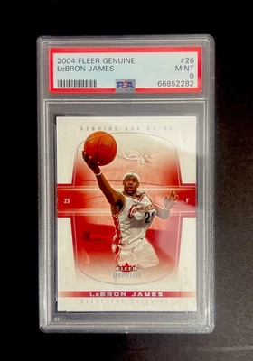2004 Fleer Genuine Lebron James PSA 9 #26 Card NEW Mint slab Low Pop - Image 1 of 3