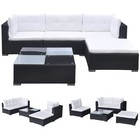 Lounge Set Black vidaXL
