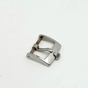 Authentic Rolex Stainless Steel buckle 14mm For leather band - Picture 1 of 3
