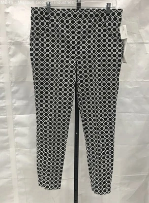 Pantalones para mujer Joseph Ribkoff negro blanco patrón circular - talla 14 Foto 1 de 4