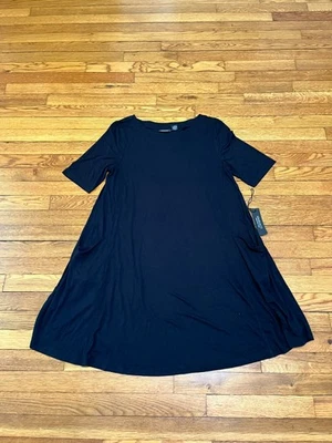 Jones Нью-Йорк рубашка платье женщин размер большой эластичной карманы черный новый с Ярлыками - Изображение 1 из 4