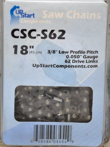 Up Start Saw Chain 18" CSC-S62 Low Profile Pitch 3/8" .05” Gauge 62 Drive Links - Picture 1 of 1