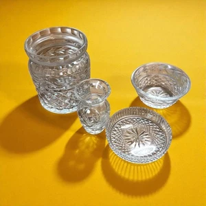 Vaso piatto barattolo 4 pezzi cristallo Waterford assortiti - Foto 1 di 10