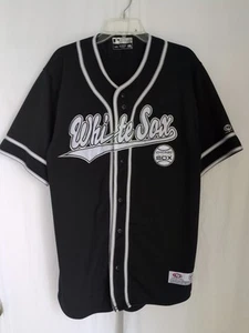 Vintage Chicago White Sox MLB Baseball Jersey Men’s Large Black Heavy Embroidery - Picture 1 of 9