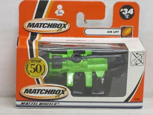 Air Lift in verde/nero, confezione originale, Matchbox 50 anni #34, circa 1:64 - Foto 1 di 3