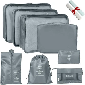 Packing Cubes for Suitcases, 10 Pack Compression Packing Cubes Travel Organizers - Picture 1 of 8