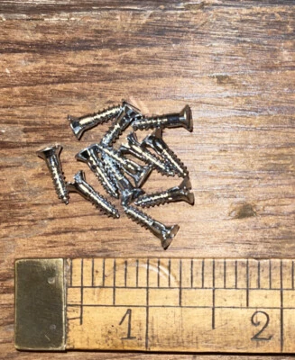 # 4 X 1/2 Wood Screws Slotted Flat Head Chrome - Image 1 of 3