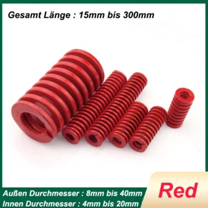 TM Rot Schimmel Druckfedern Mittlere Belastung Federn Stahl Kompression Feder - Picture 1 of 7