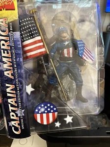 MARVEL SELECT - ULTIMATE CAPTAIN AMERICA ACTION FIGURE w/BASE - NIB 2002 - Picture 1 of 2