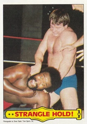 Rowdy Roddy Piper & Junkyard Dog 1985 Topps WWF Rookie Card #40 RC Stangle Hold! - Image 1 of 4