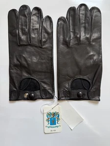 New Men $228 Saks Fifth Avenue Portolano Black Soft Leather Glove Size L Miu Jin - Picture 1 of 4
