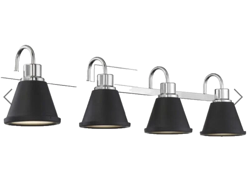 Tocador de baño Nuvo Lighting 62/1474 Bette 4 luces 32"W LED - negro Foto 1 de 1