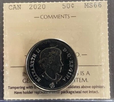 Canada - 50 cents - 2020 - ICCS Certified - MS-66  - Image 1 of 3