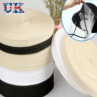 Wide Herringbone Fabric Craft Edging Binding Tape Roll Sewing Trims Cotton Bias - Image 1 of 4