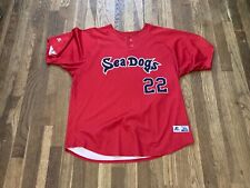 Josh Smith Game Used Portland Sea Dogs Red BP Alternate Jersey Red Sox