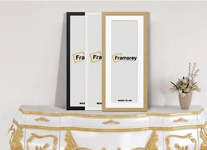 Panoramic Photo Frames Black, White, Oak With Or Without White Mount - Picture 1 of 28