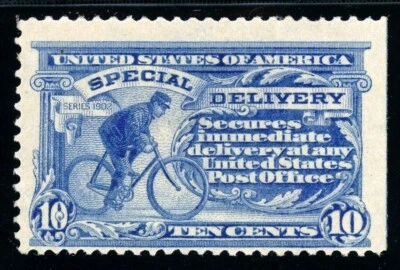 USAstamps Unused FVF US 1911 Special Delivery Scott E8 OG MLH - Image 1 of 2